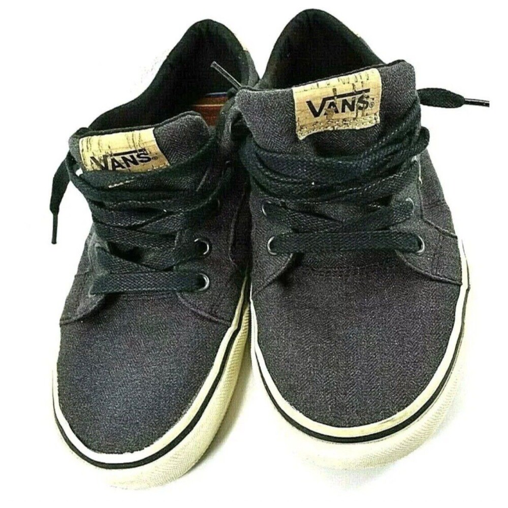 VANS Men's size 11.5 Charcoal Cork Lace Up Classic Lace Up Sneakers Skateboard